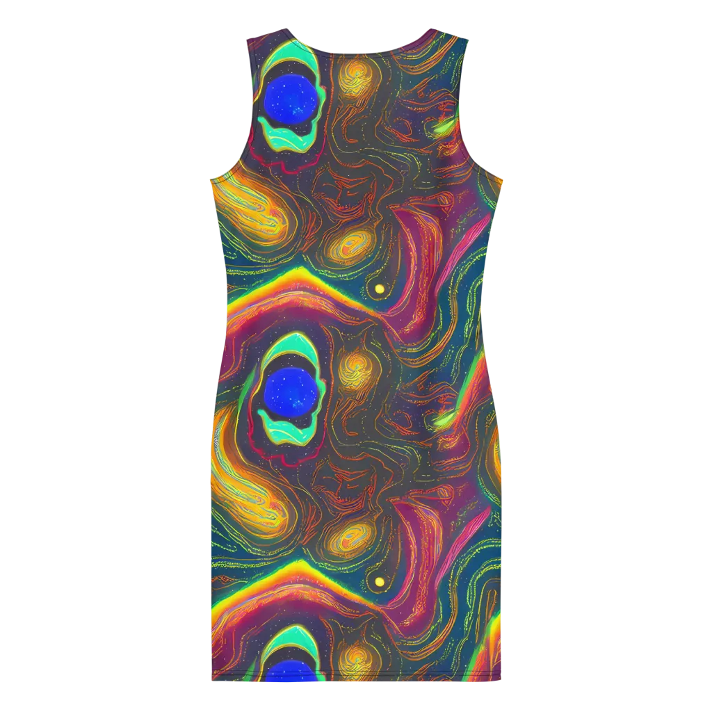 Ultraviolet River on Bodycon Dress — Back