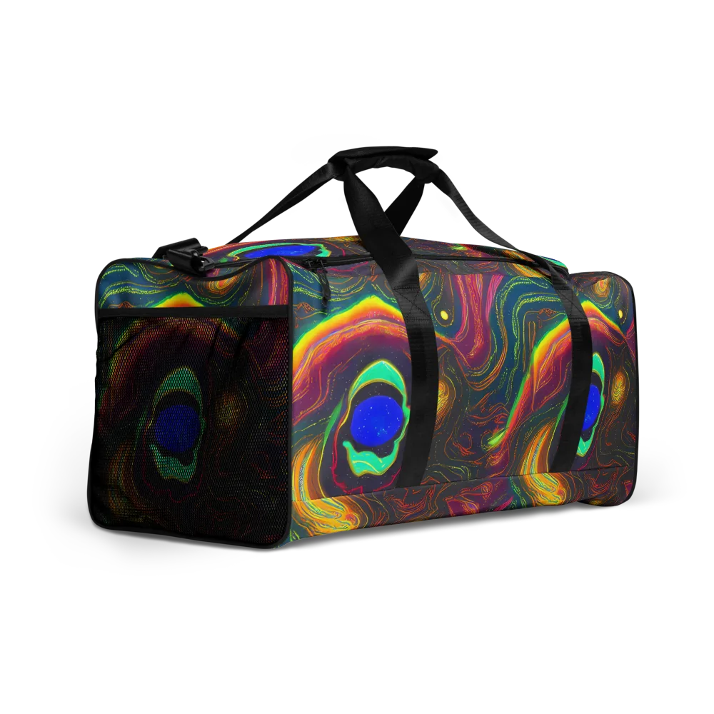 Ultraviolet River on Duffle Bag — Right Front