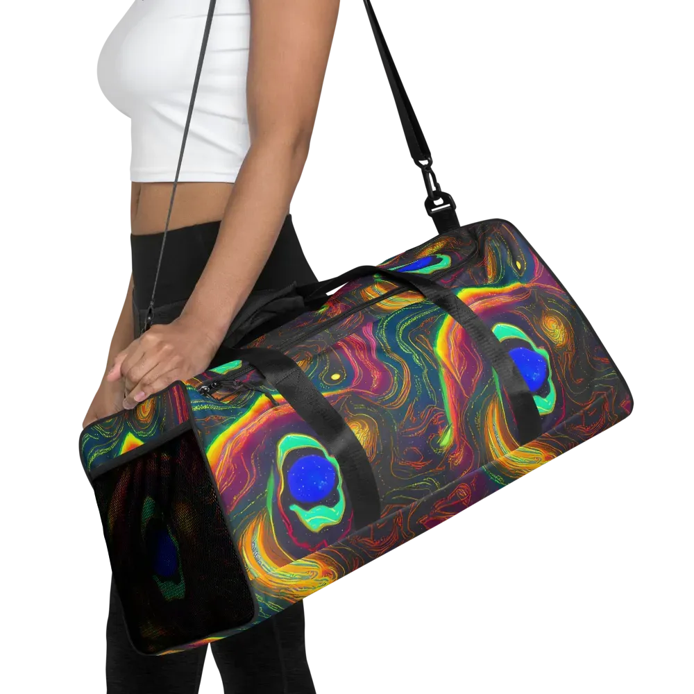 Ultraviolet River on Duffle Bag — Front