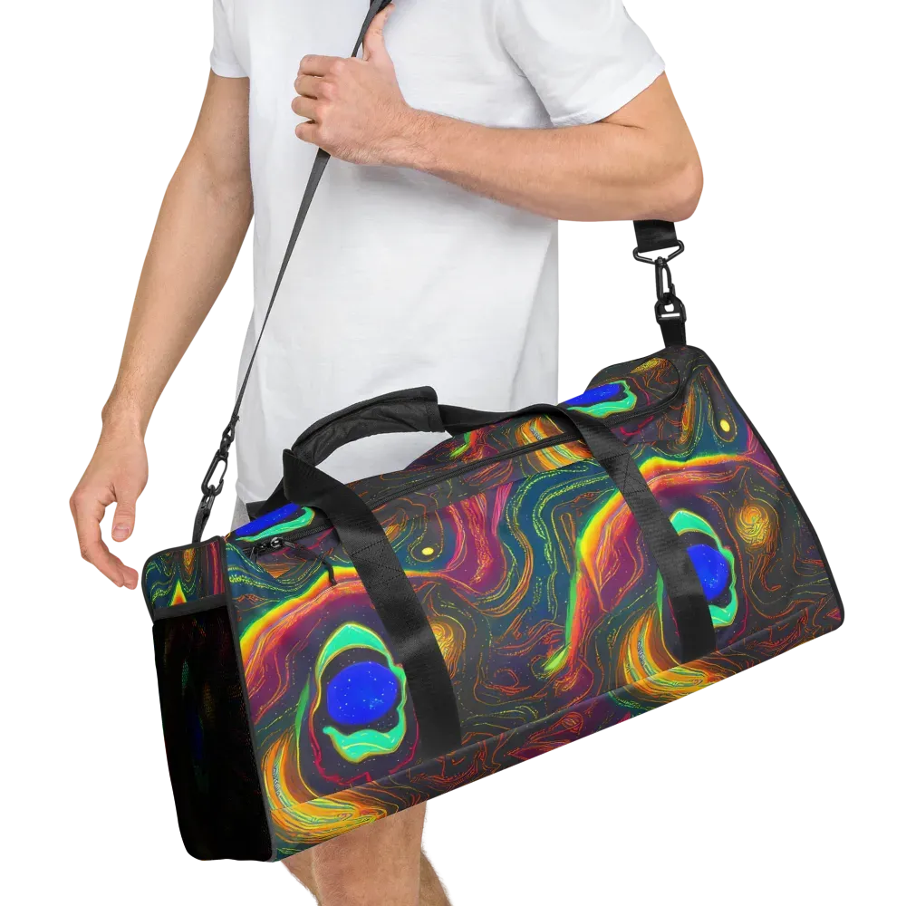 Ultraviolet River on Duffle Bag — Right Front