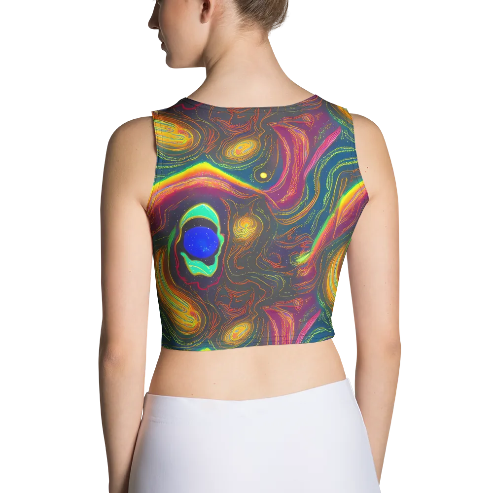 Ultraviolet River on Crop Top — Back