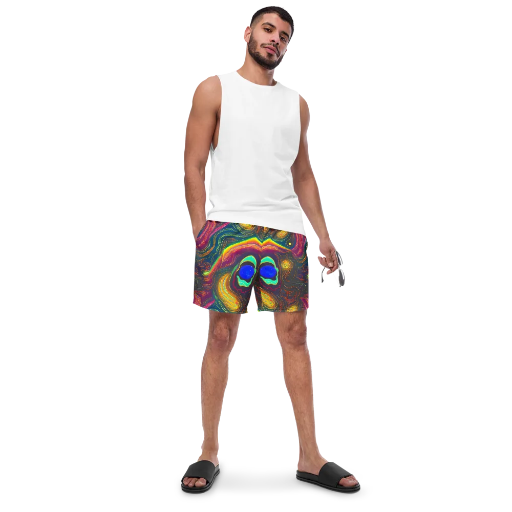 Ultraviolet River on Swim Trunks — Front