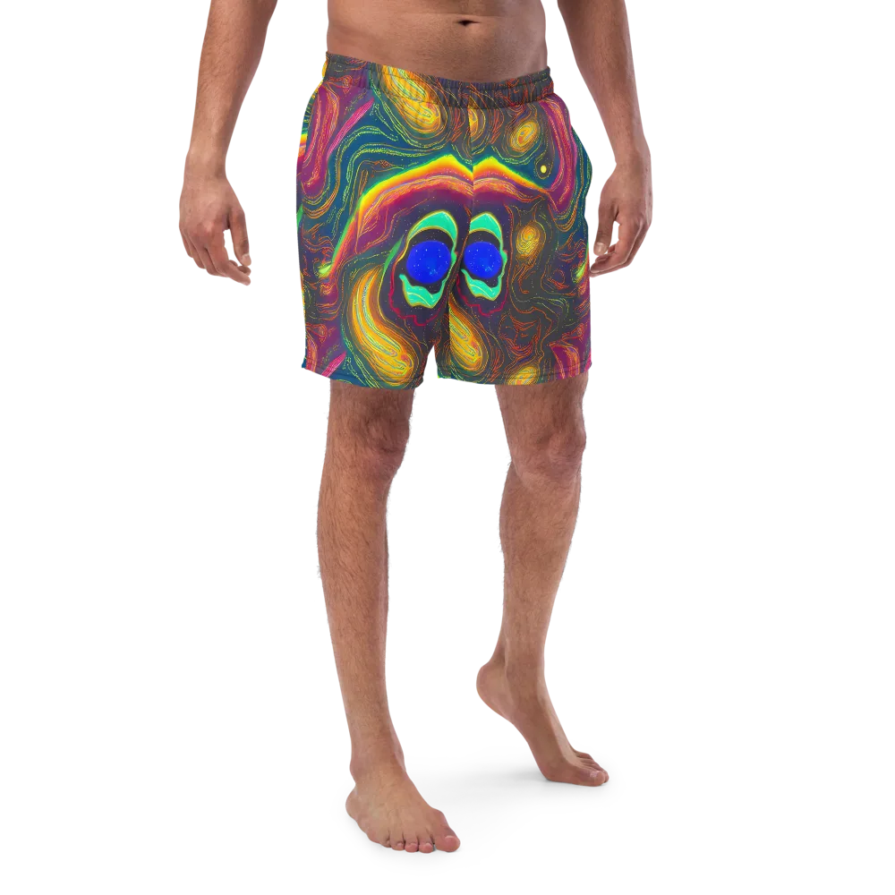 Ultraviolet River on Swim Trunks — Front