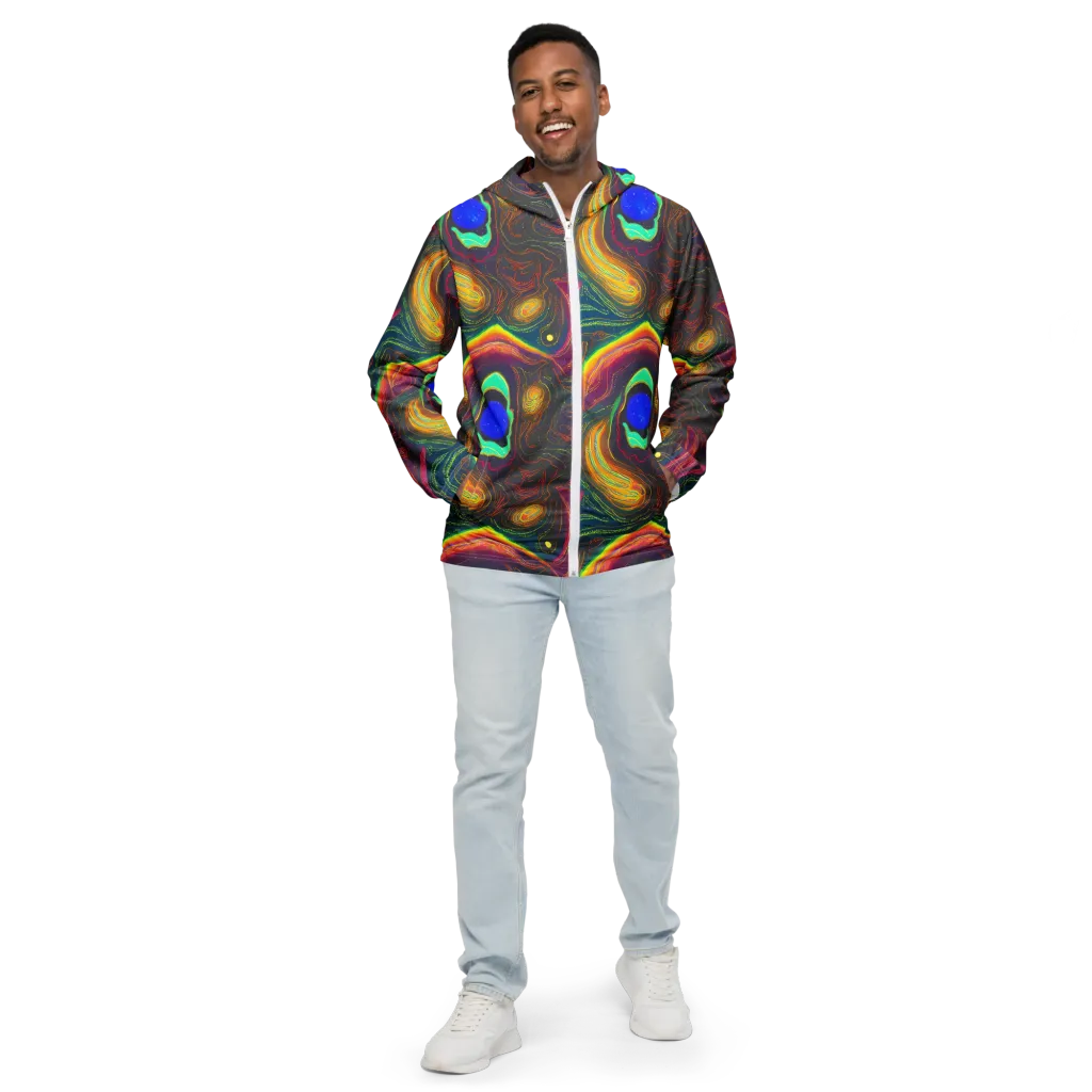 Ultraviolet River on Men's Windbreaker — Front