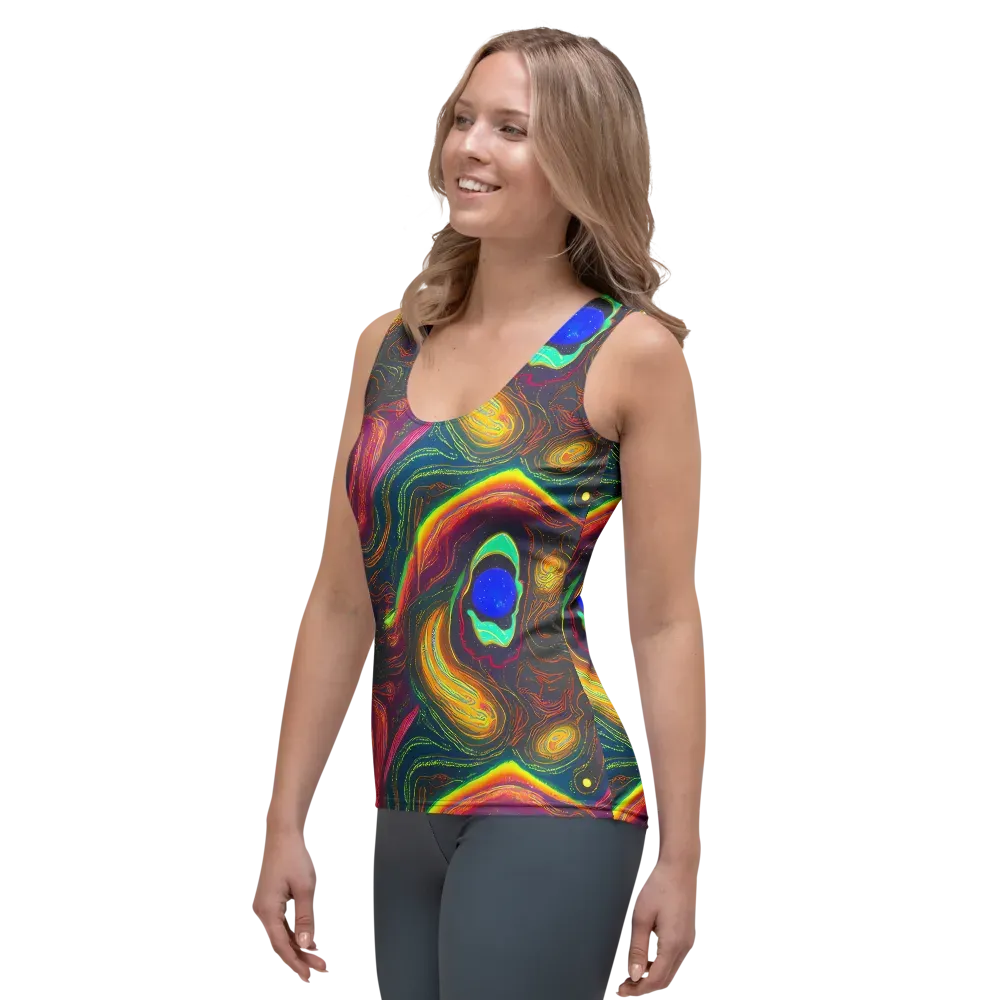 Ultraviolet River on Women's Tank Top — Left Front