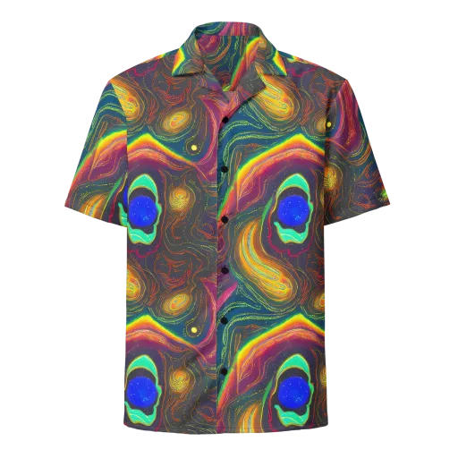 Ultraviolet River on a Button Shirt