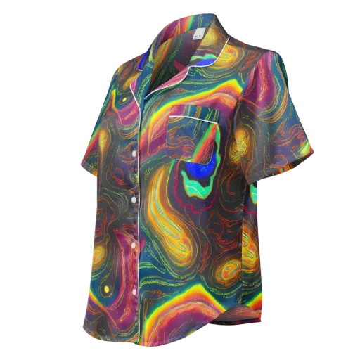 Ultraviolet River on a Women's Short Sleeve Pajama Top