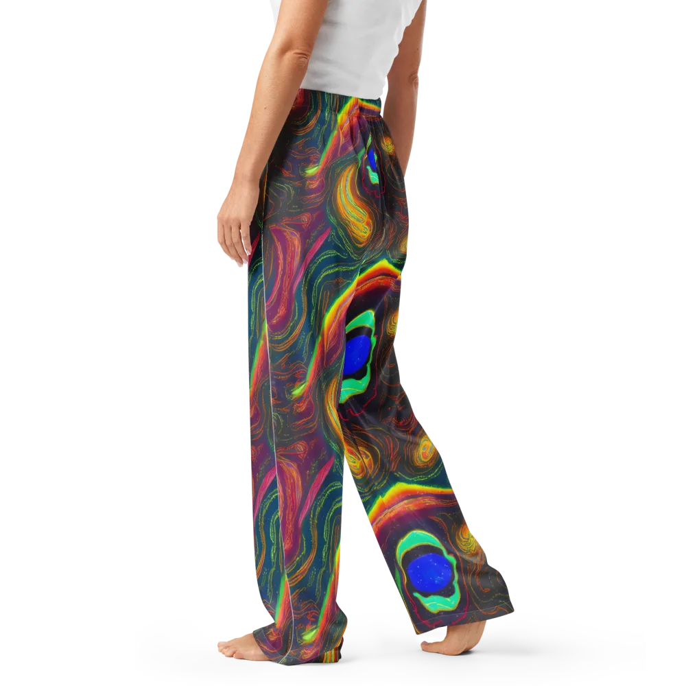Ultraviolet River on Women's Pajama Pants — Left