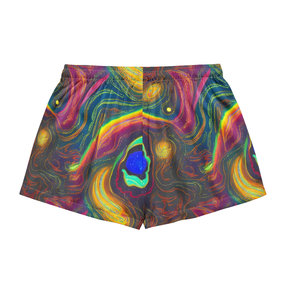 Ultraviolet River on Women's Pajama Shorts — Back
