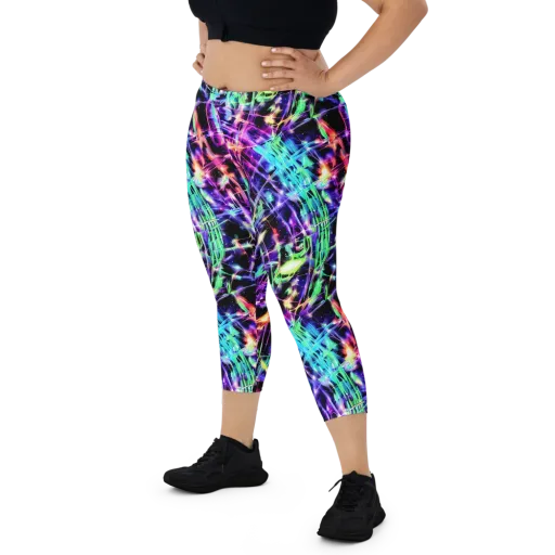 Neon Bamboo on a Capri Leggings