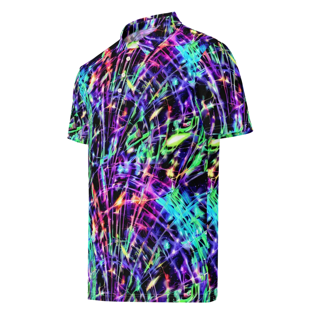 Neon Bamboo on Men's Slim Fit Polo Shirt — Left Front