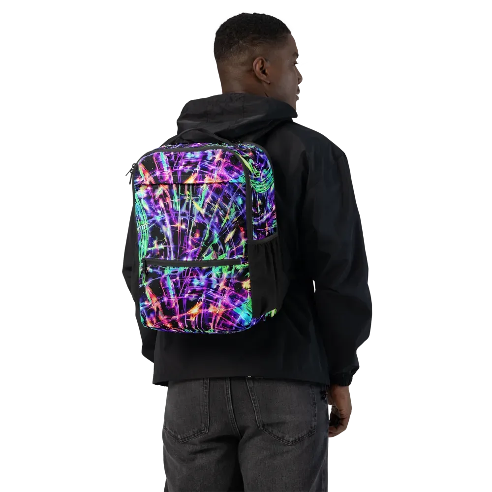 Neon Bamboo on Utility Backpack — Back