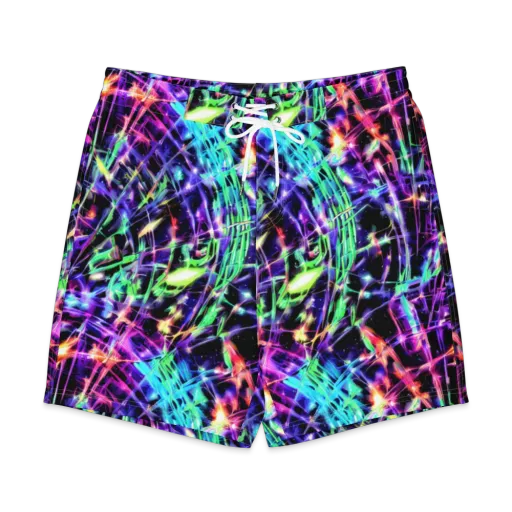 Neon Bamboo on a Men's Board Shorts