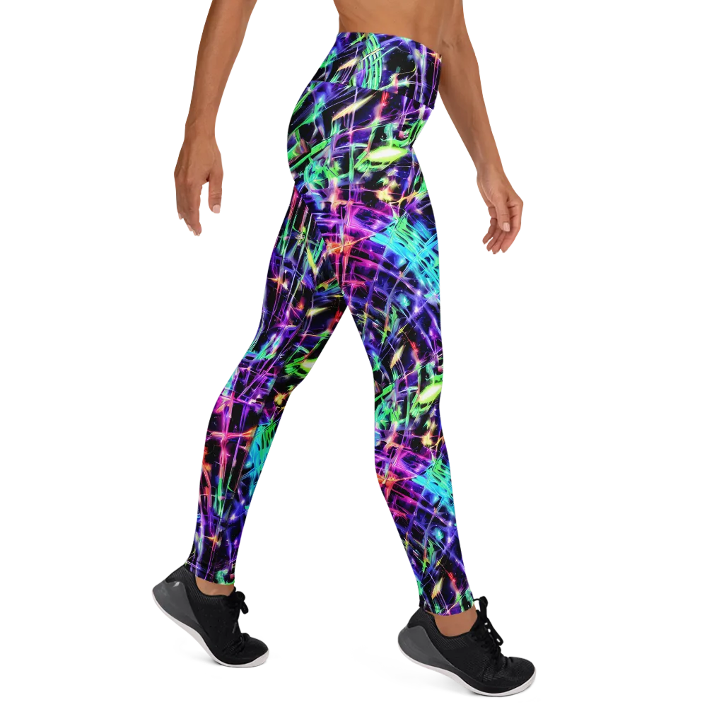 Neon Bamboo on Yoga Leggings — Right
