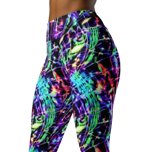 Neon Bamboo on a Yoga Leggings