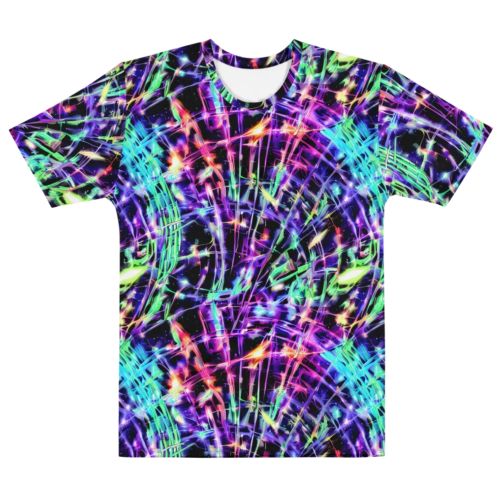 Neon Bamboo on Men's Cotton Crew Neck T-Shirt — Front