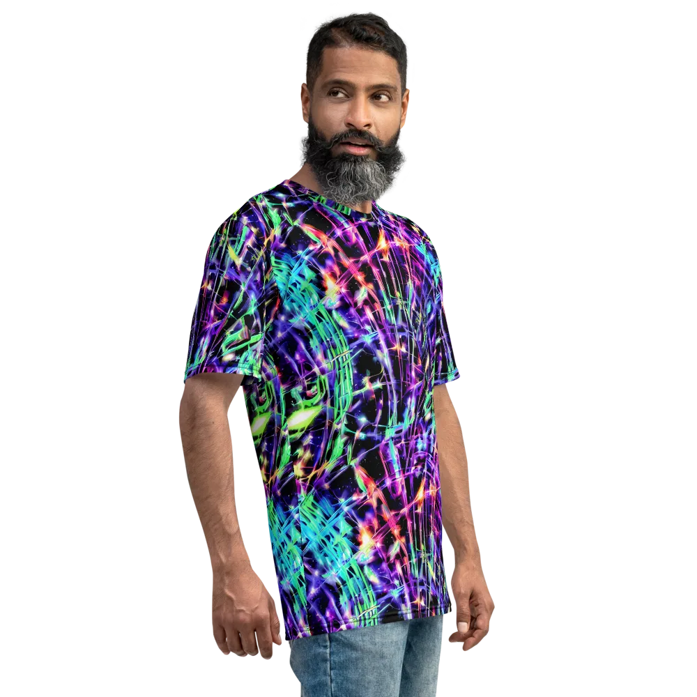 Neon Bamboo on Men's Crew Neck T-Shirt — Right