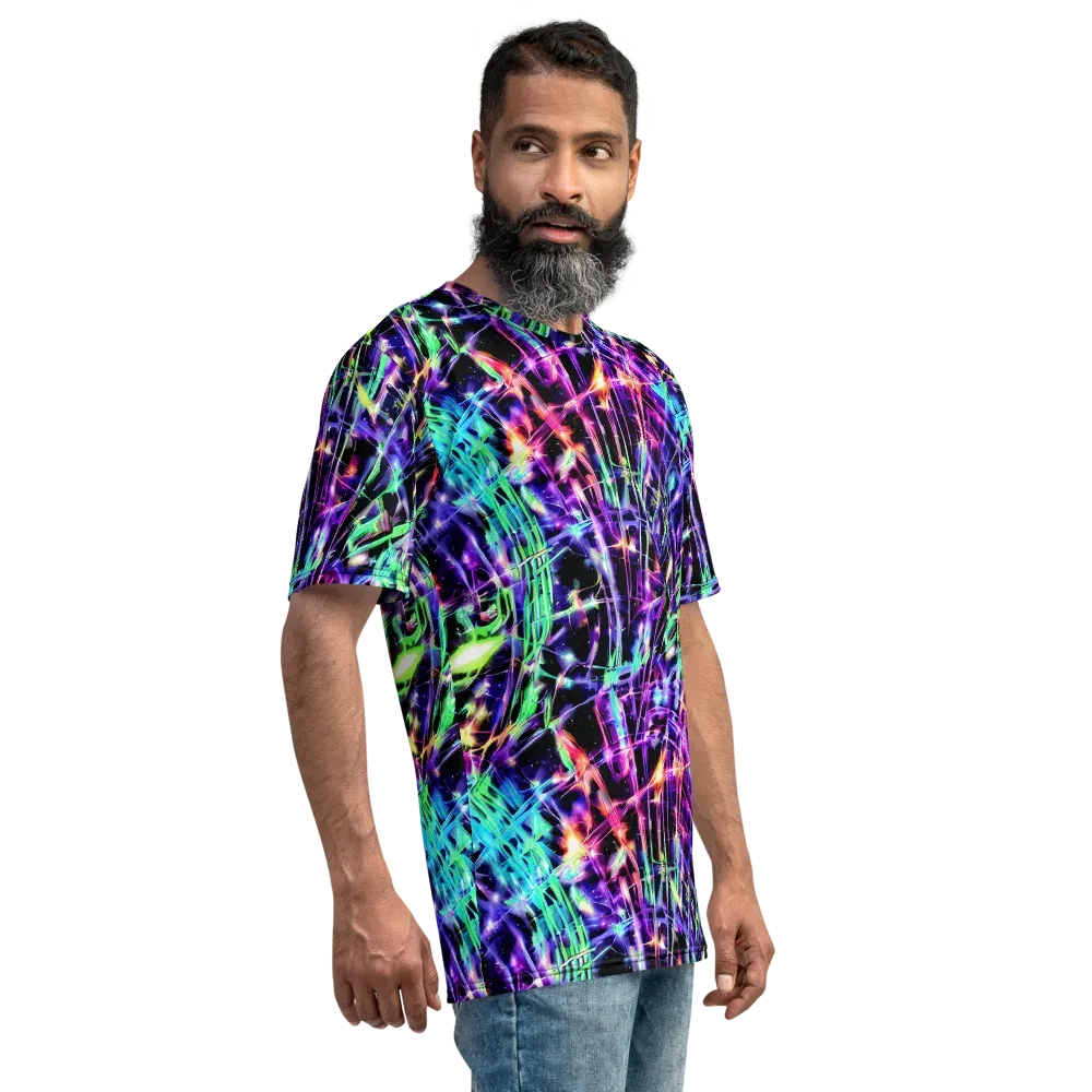 Neon Bamboo on Men's Crew Neck T-Shirt — Right