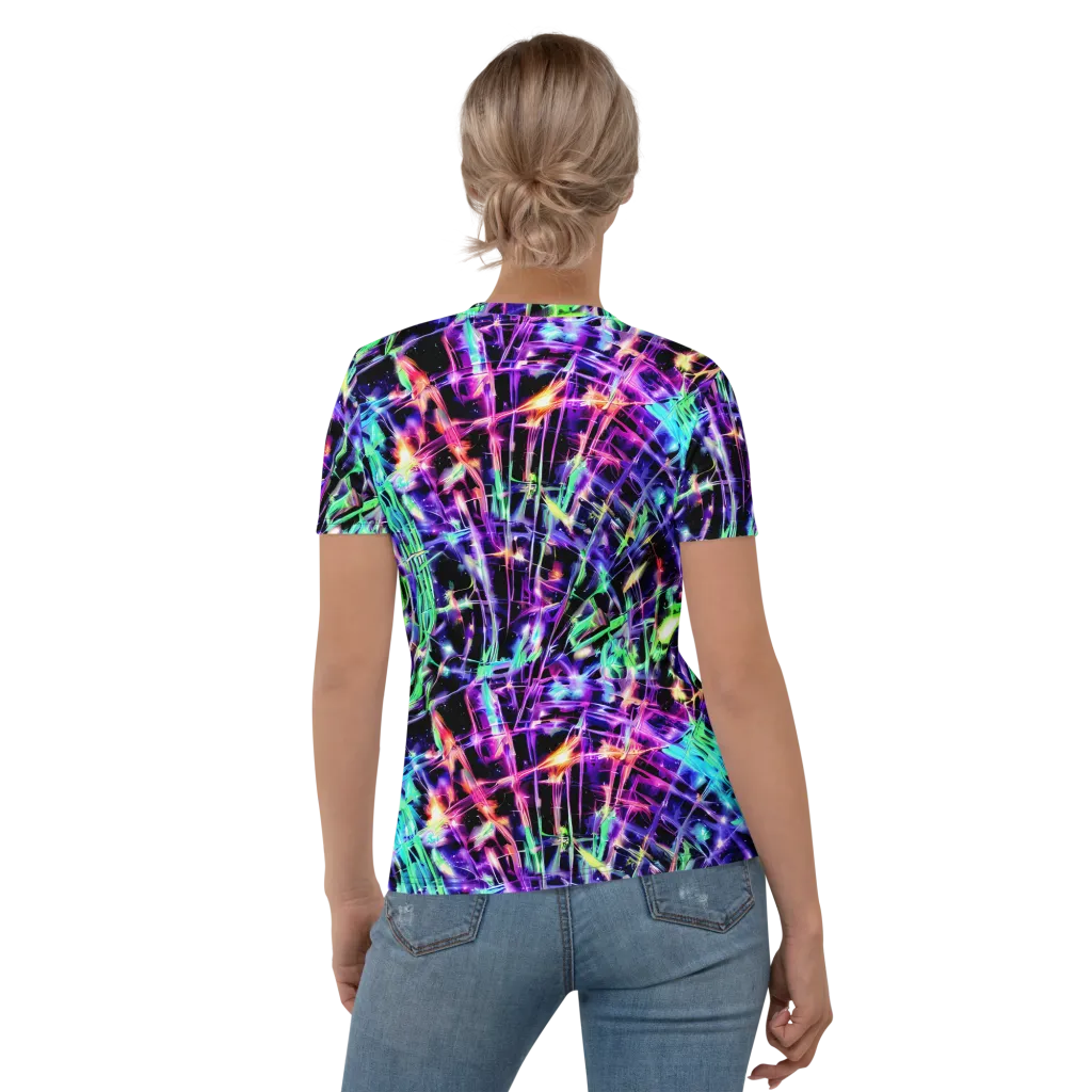 Neon Bamboo on Women's Crew Neck T-Shirt — Back