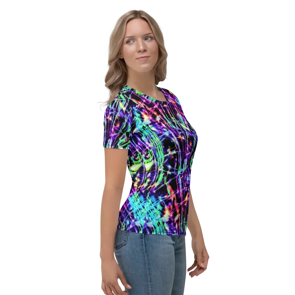 Neon Bamboo on Women's Crew Neck T-Shirt — Right
