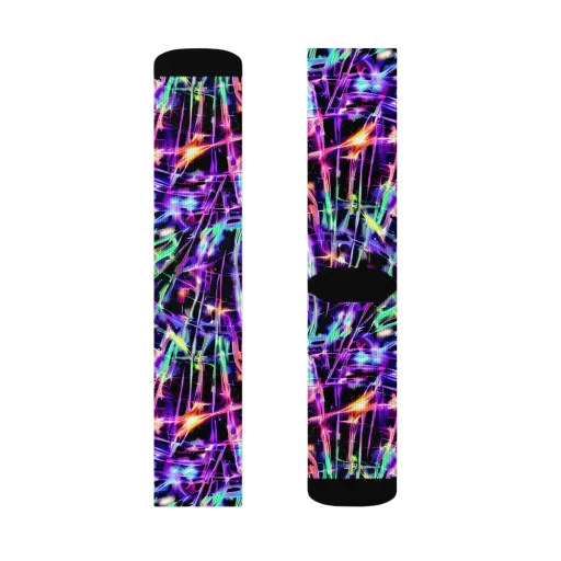 Neon Bamboo on a Socks