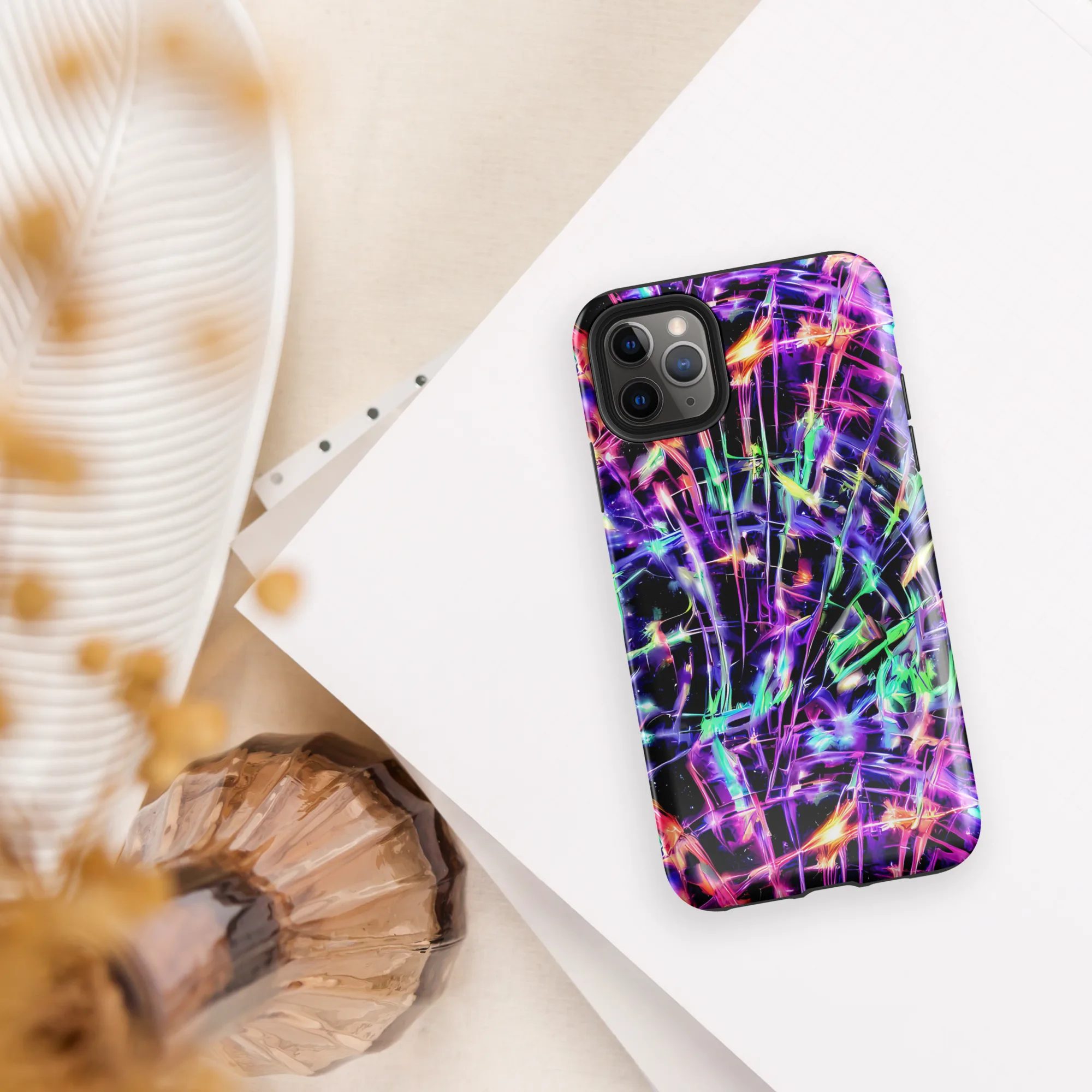 Neon Bamboo on Tough Case for iPhone® — Front