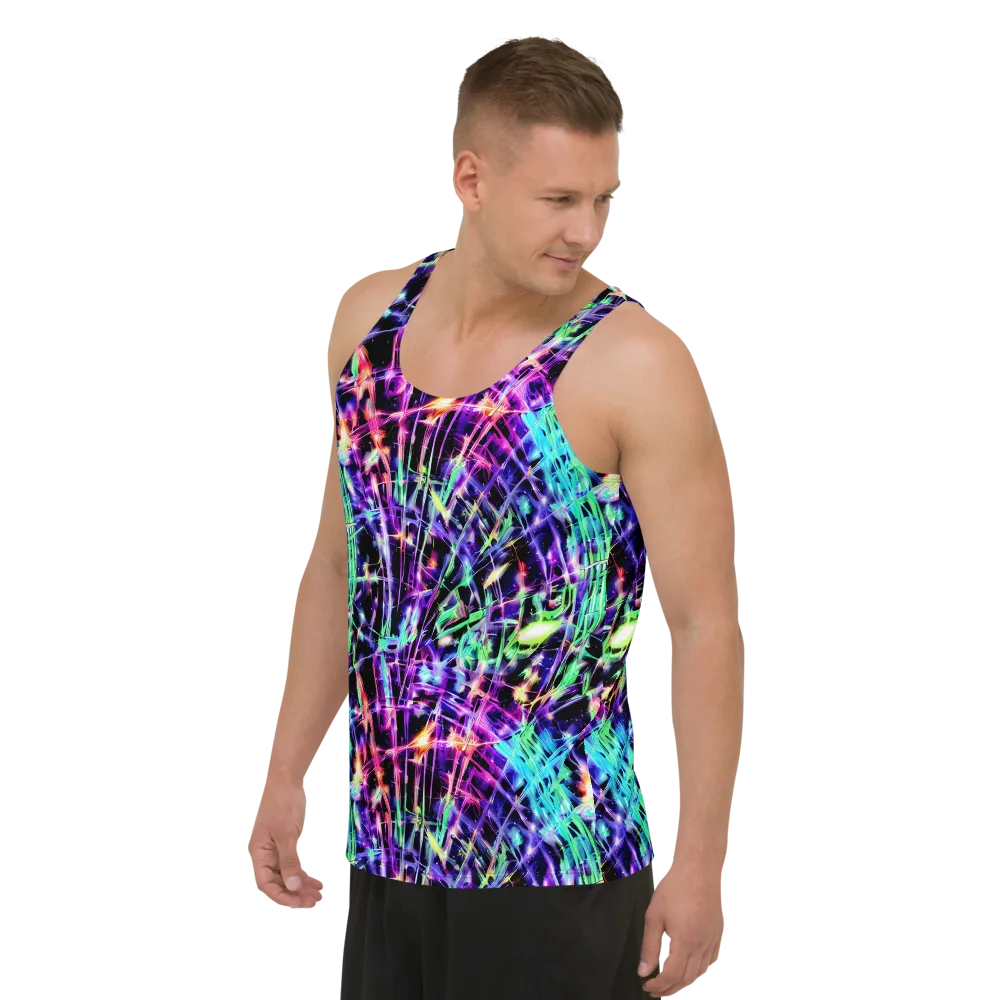 Neon Bamboo on Men's Tank Top — Left Front