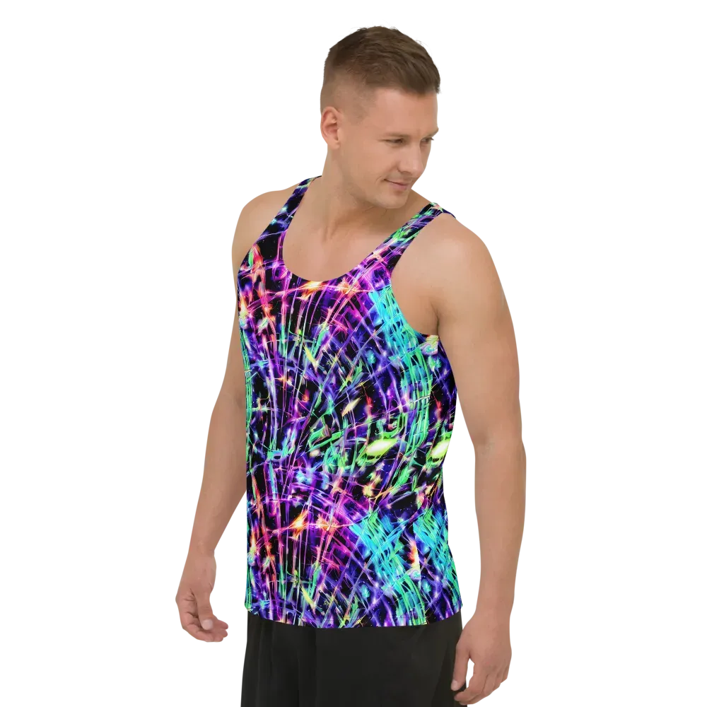 Neon Bamboo on Men's Tank Top — Left Front