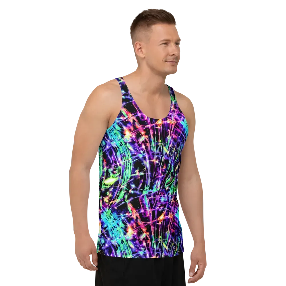 Neon Bamboo on Men's Tank Top — Right Front