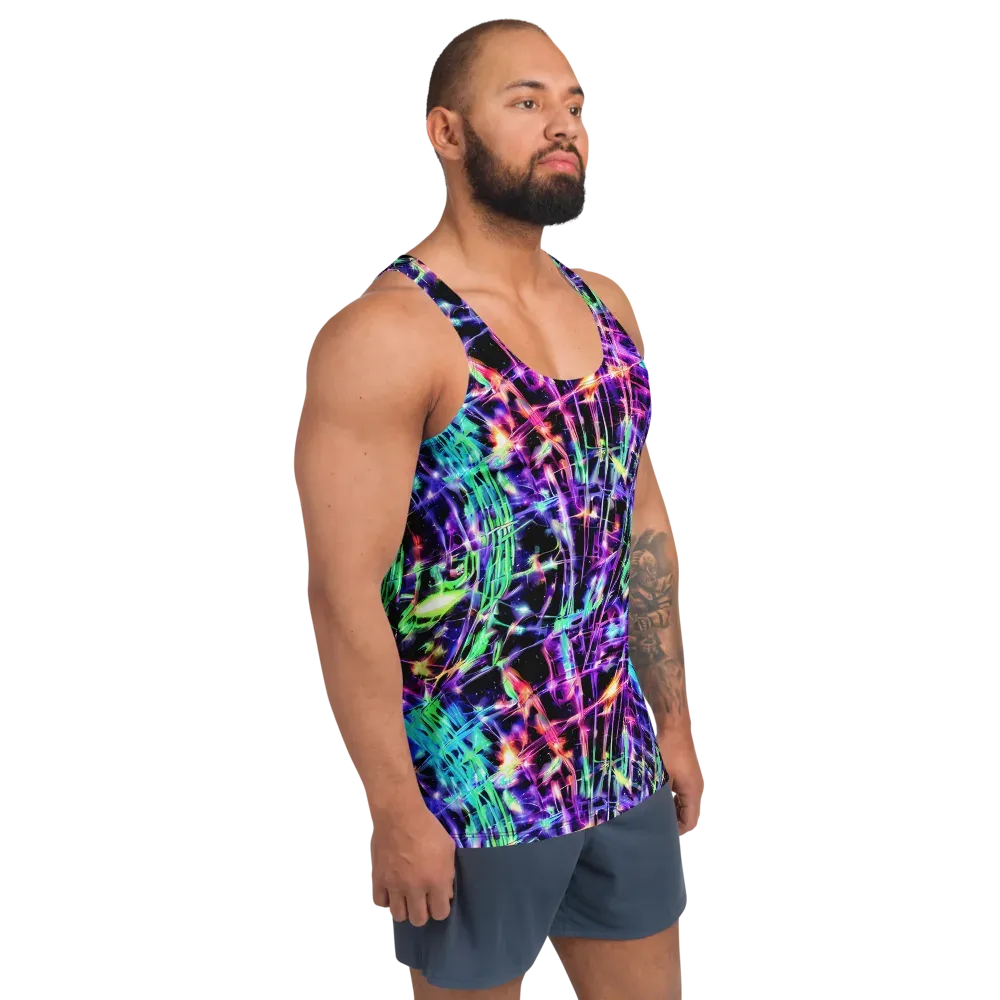 Neon Bamboo on Men's Tank Top — Right Front