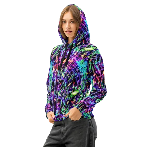 Neon Bamboo on a Cotton Hoodie