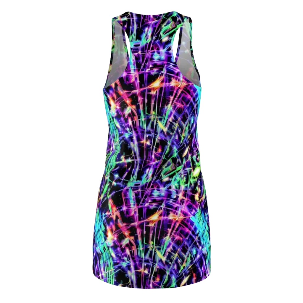 Neon Bamboo on Racerback Dress — Back
