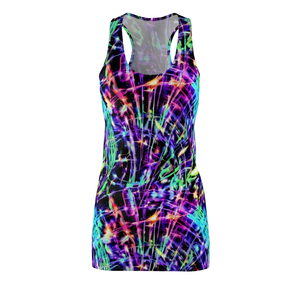 Neon Bamboo on Racerback Dress — Front