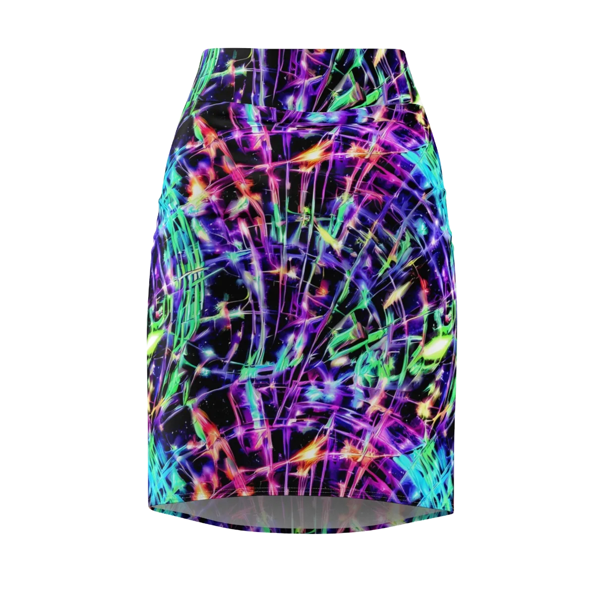 Neon Bamboo on Pencil Skirt — Front