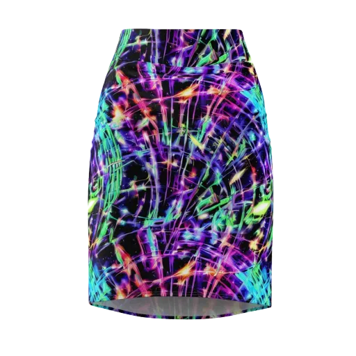 Neon Bamboo on a Pencil Skirt