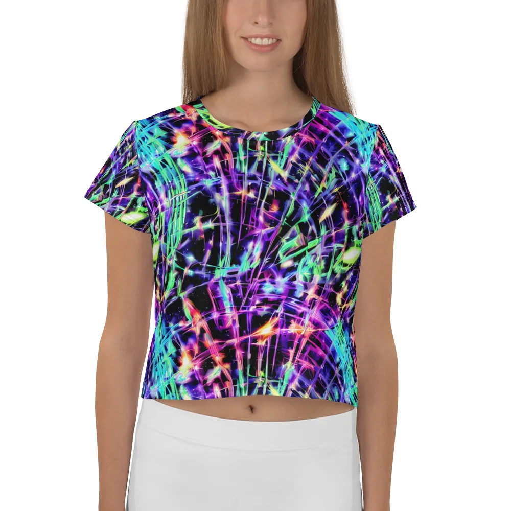 Neon Bamboo on Crop Tee — Front