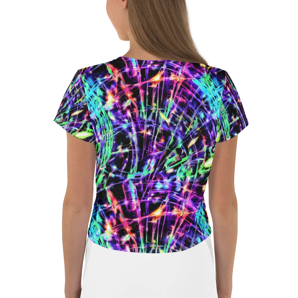 Neon Bamboo on Crop Tee — Back