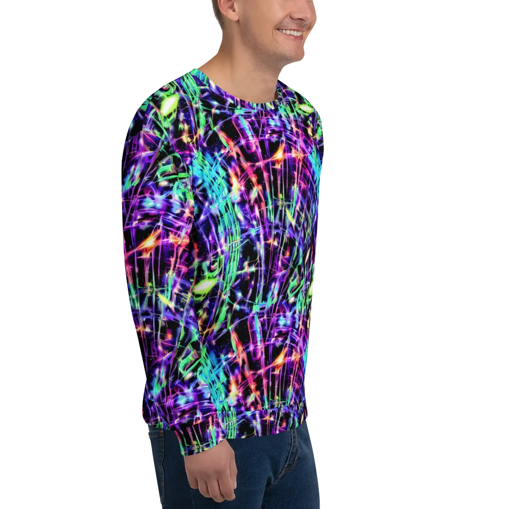 Neon Bamboo on Sweatshirt — Right Front