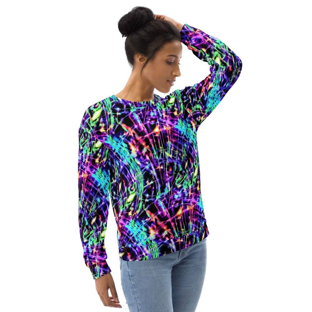 Neon Bamboo on Sweatshirt — Right Front