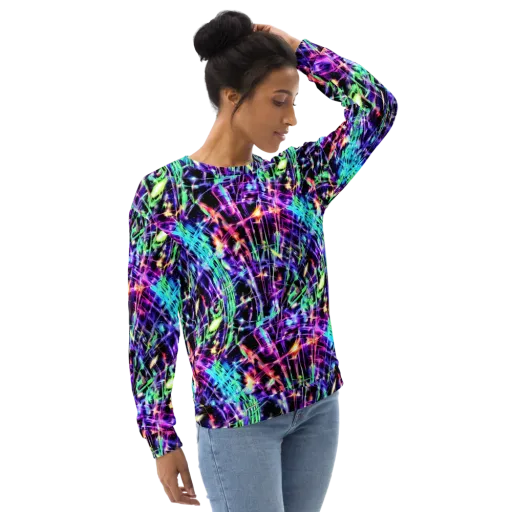 Neon Bamboo on a Sweatshirt