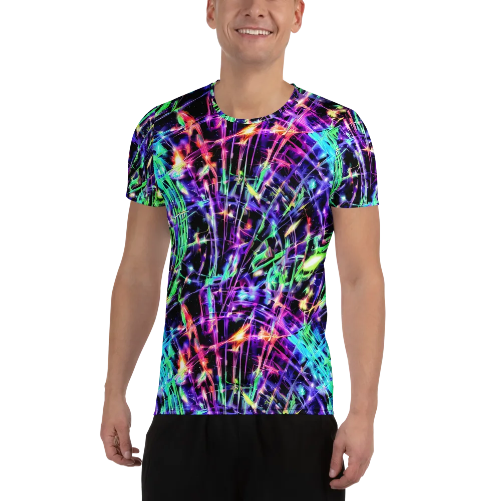 Neon Bamboo on Men's Athletic T-Shirt — Front