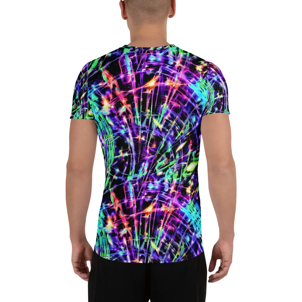 Neon Bamboo on Men's Athletic T-Shirt — Back