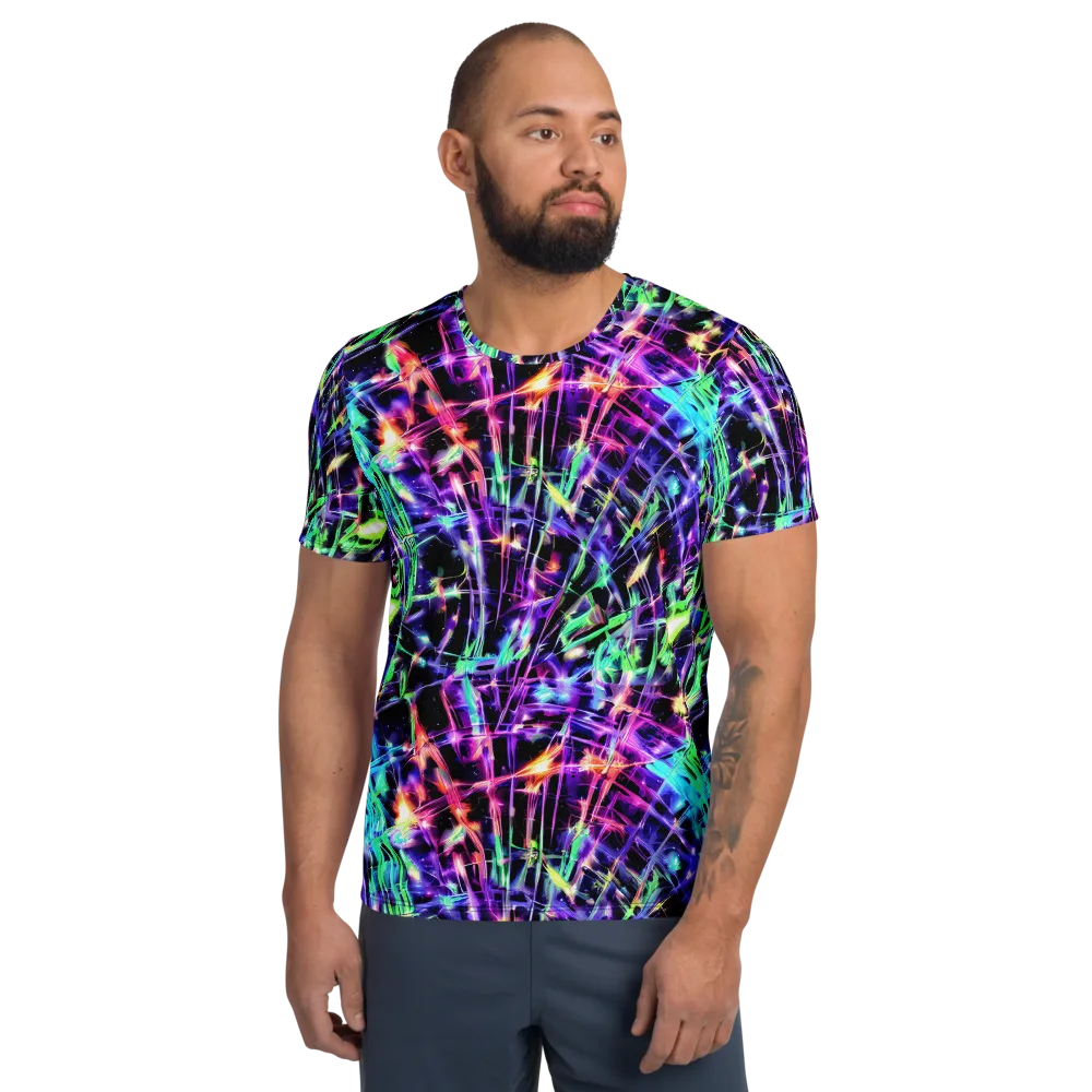 Neon Bamboo on Men's Athletic T-Shirt — Front