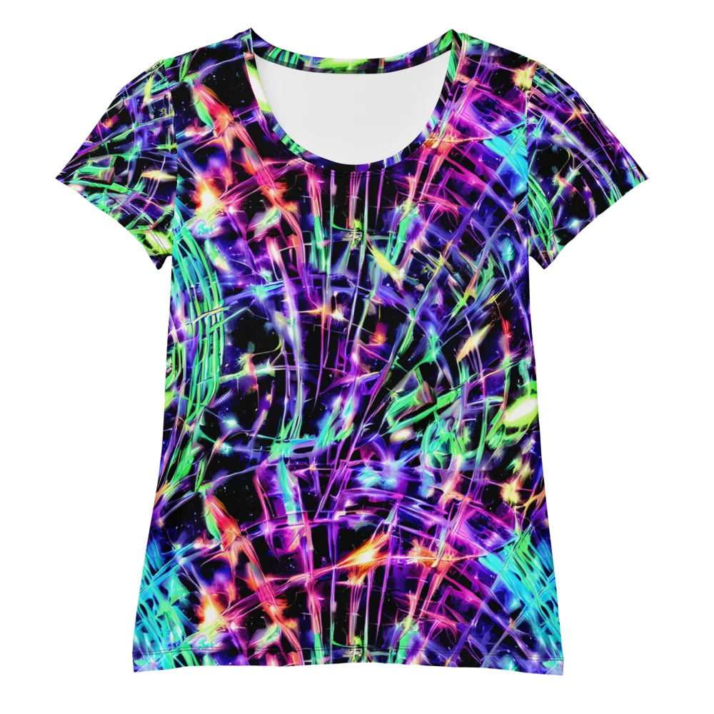 Neon Bamboo on Women's Athletic T-Shirt — Front