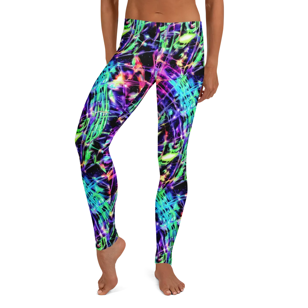 Neon Bamboo on Leggings — Front