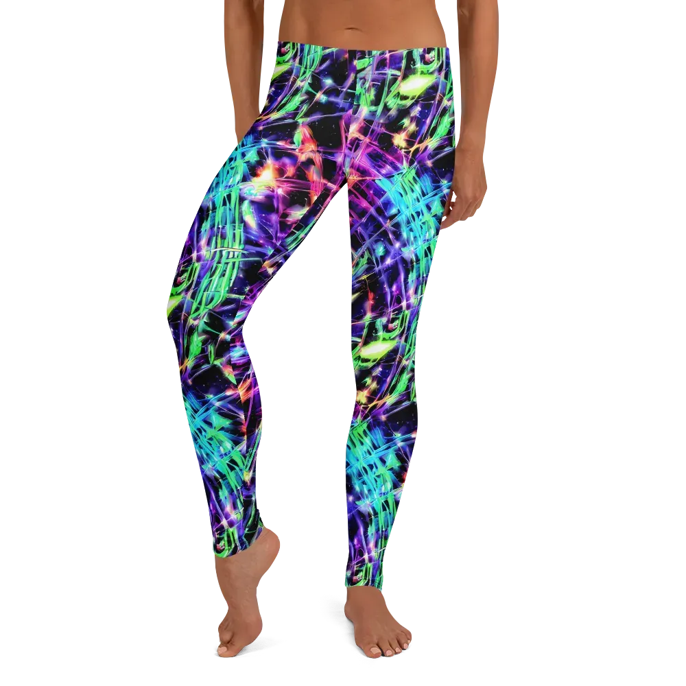 Neon Bamboo on Leggings — Front