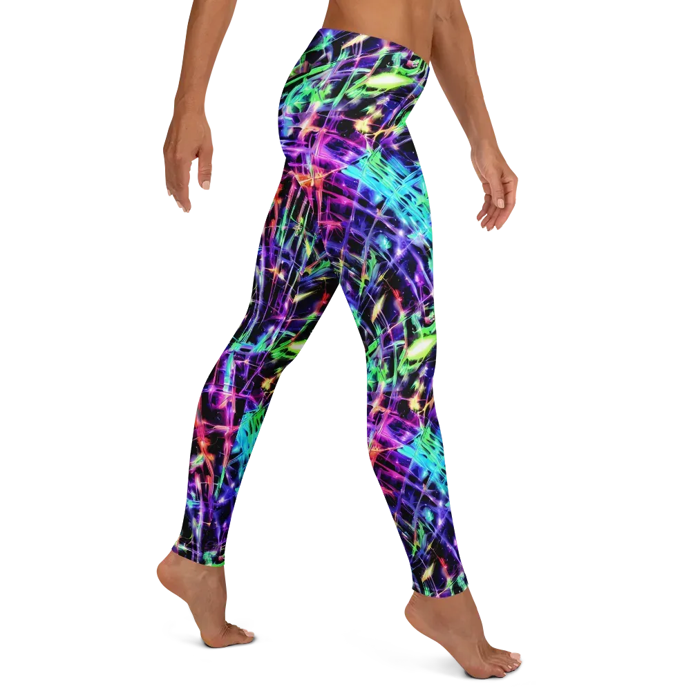 Neon Bamboo on Leggings — Right