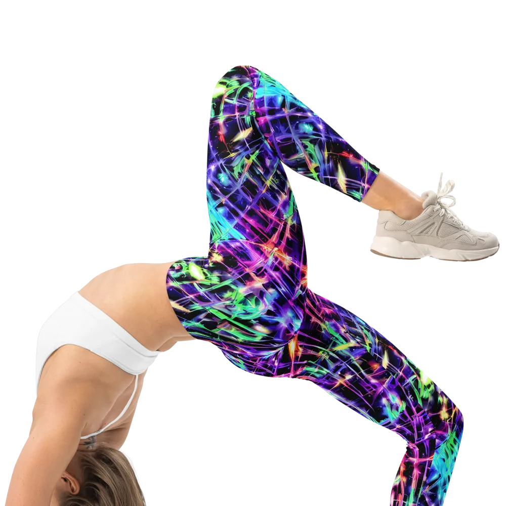 Neon Bamboo on Leggings — Right