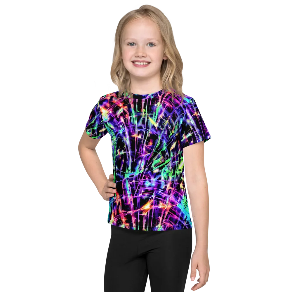 Neon Bamboo on Kids Crew Neck T-Shirt — Front