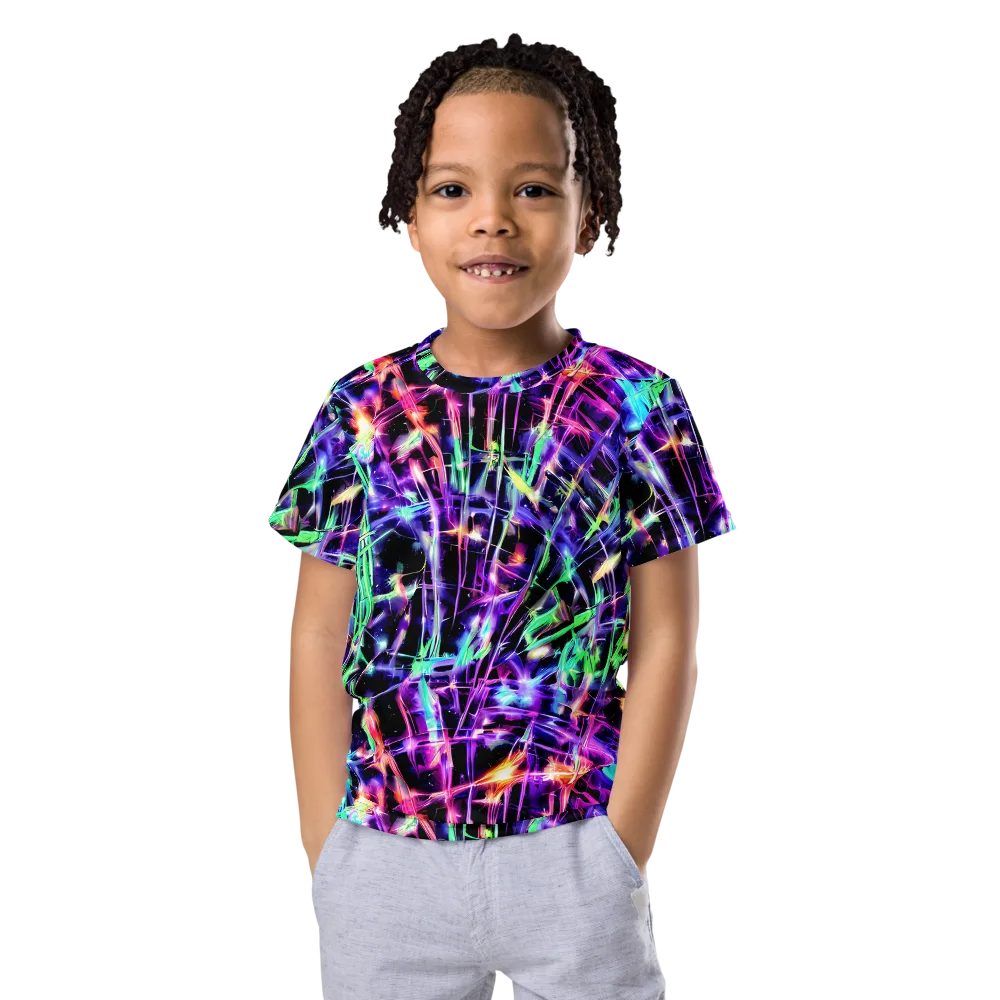 Neon Bamboo on Kids Crew Neck T-Shirt — Front